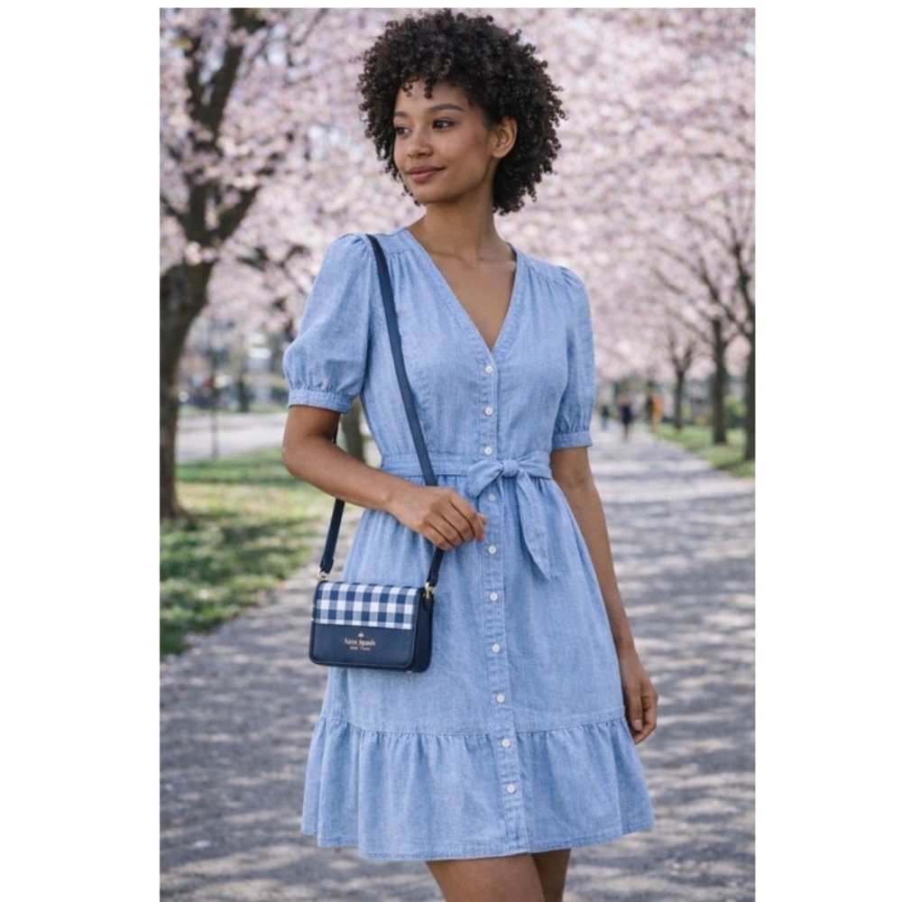 Kate Spade New York Hyde Lane Gingham Renee Crossbody Handbag